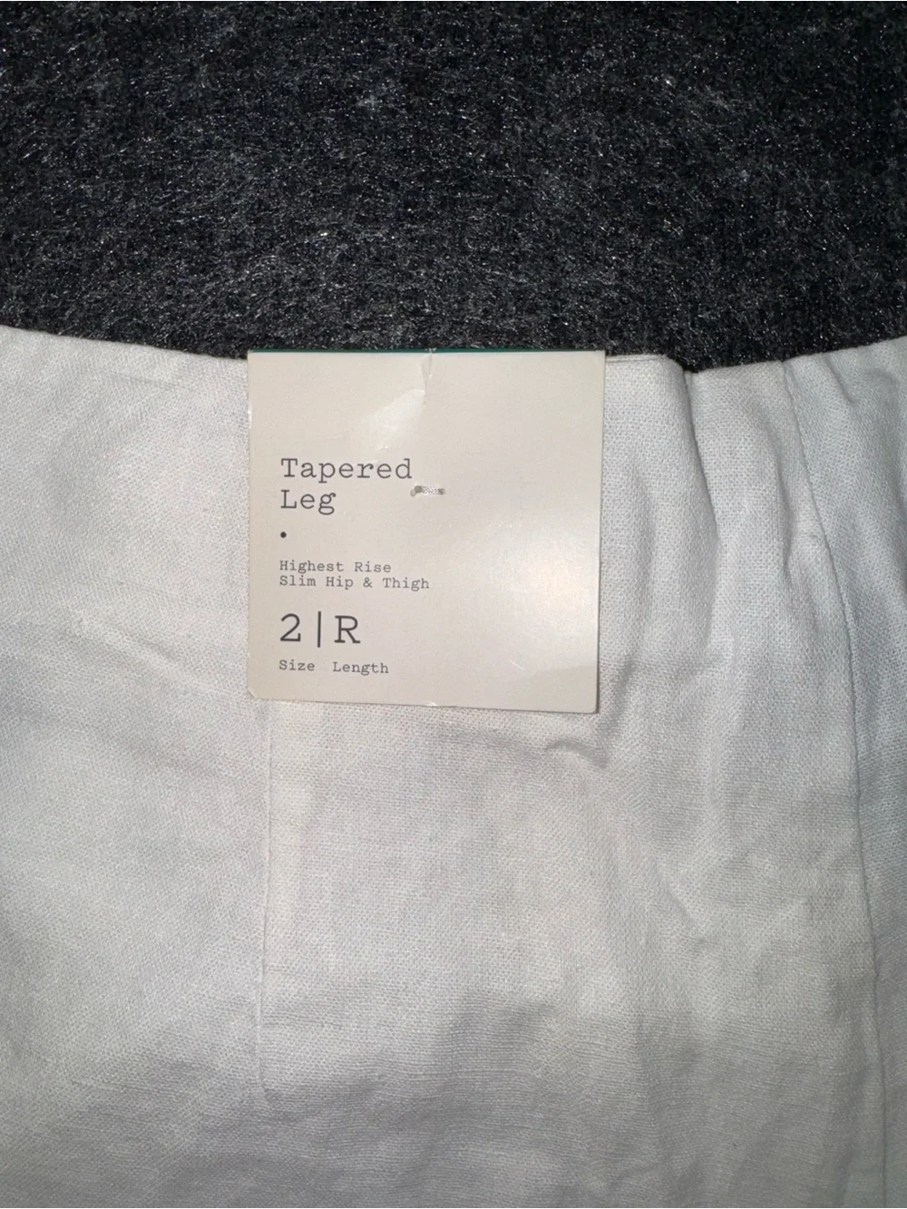 NWT! A New Day Women’s 2R White Linen High Rise Tapered Leg Pants w/ Pockets - Picture 4 of 6